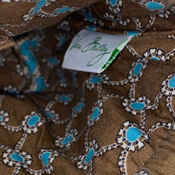 Vera Bradley Women's Multicolor Quilted Cotton Drawstring Cinch Bucket Bag - Picture 9 of 13